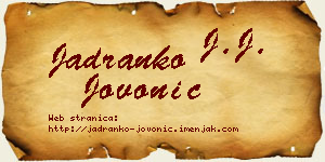 Jadranko Jovonić vizit kartica